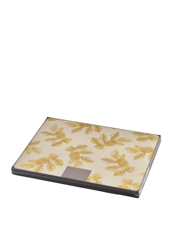 Pimpernel Placemats_Etched Leaves Light Grey